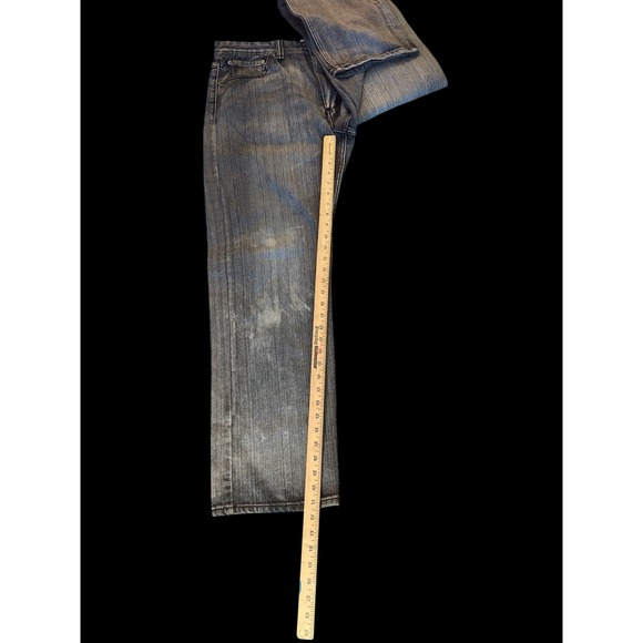 Akademiks Vintage Mens Jeans Size 36x34 Dark Wash Straight Fit Denim Casual - Picture 4 of 5